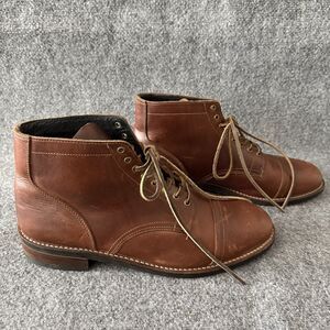Thursday Boot Co. Vanguard boots 14 D French Roast leather Brown Cap Toe Lace Up